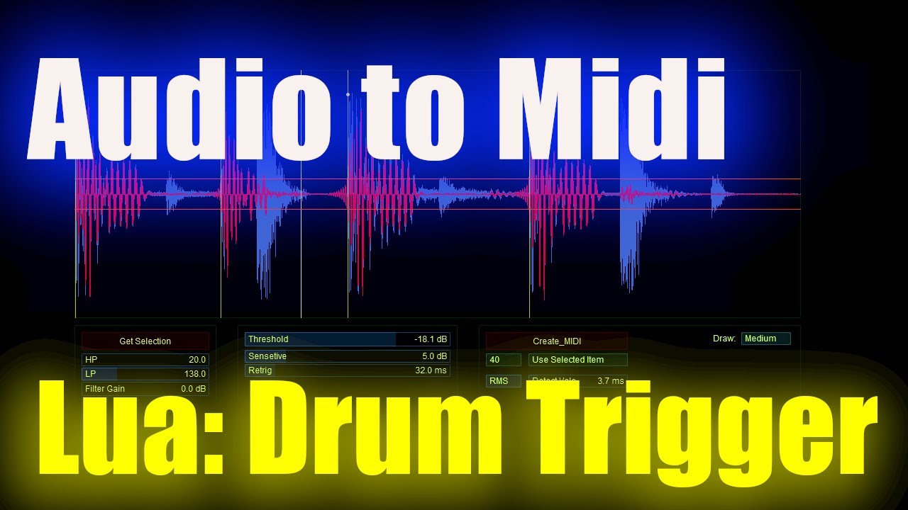 Lua Drum Trigger for Reaper users