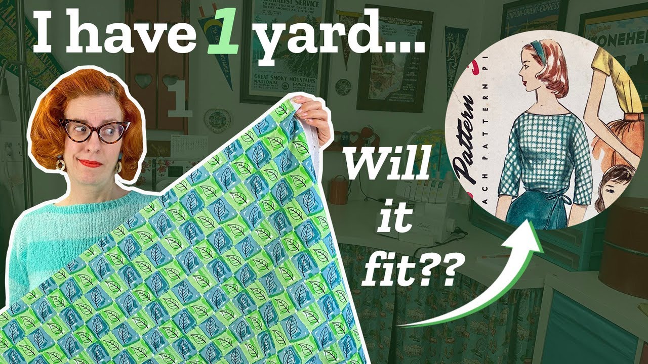1 yard fabric sewing challenge: can I make this vintage blouse fit??