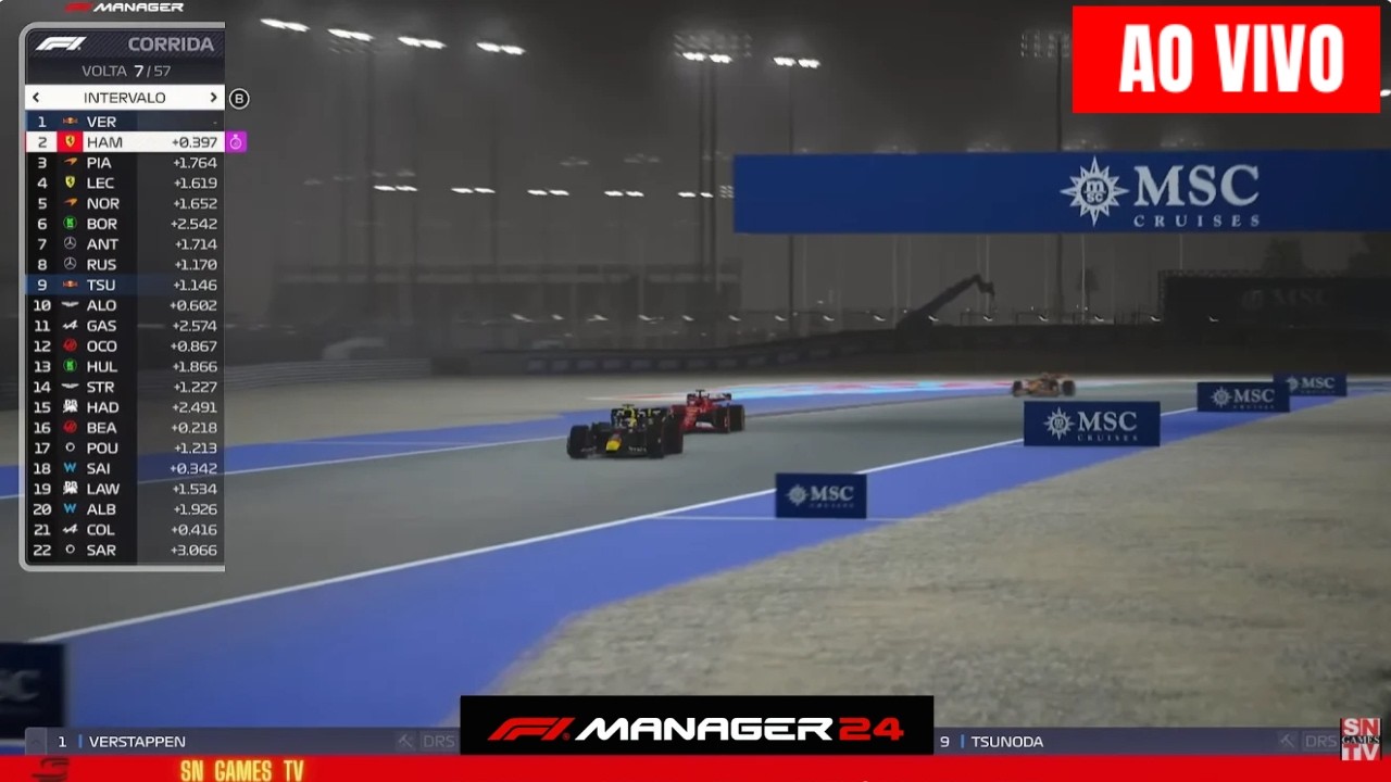 FORMULA 1 AO VIVO CORRIDA GP DO CATAR COM IMAGENS DO F1 MANAGER 24 - VERSTAPPEN- GAMEPLAY DO XBOX