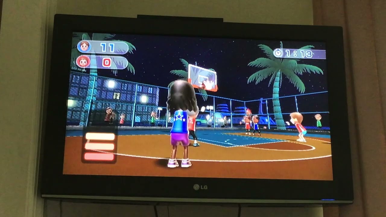 Wii Sports Resort Series: Basketball Pickup Game (Angus vs. Anna)