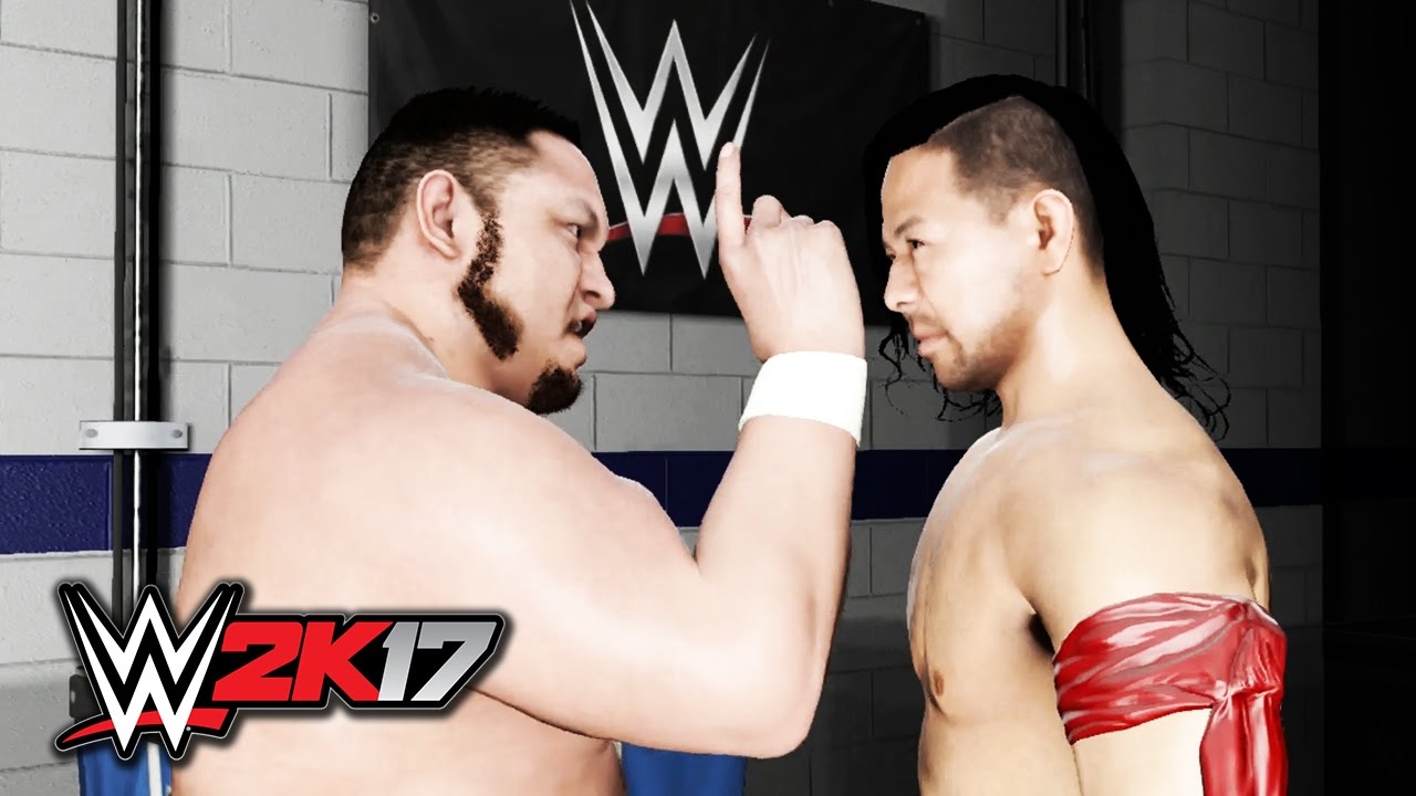 WWE 2K17 SAMOA JOE VS SHINSUKE NAKAMURA!! BACKSTAGE BRAWL!