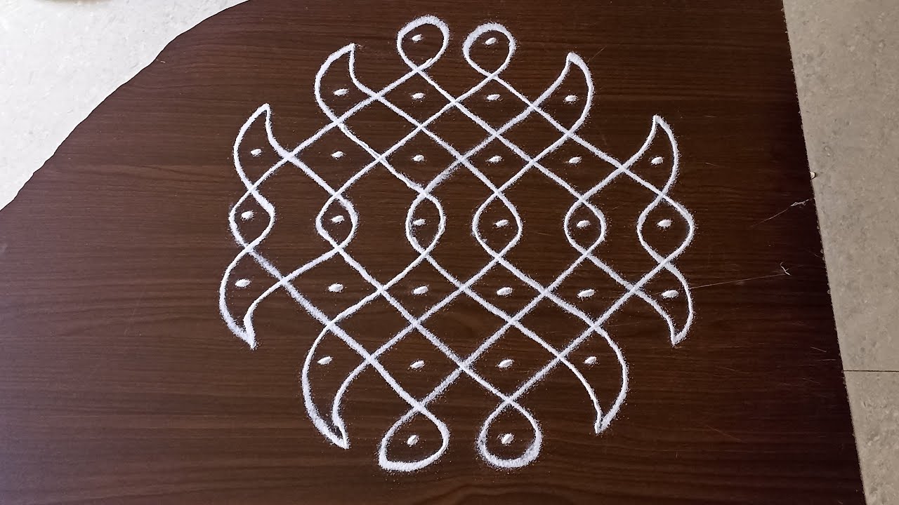 easy sikku kolams with 6dots|kambhi, neli kolams||daily melikala muggulu|easy rangoli||