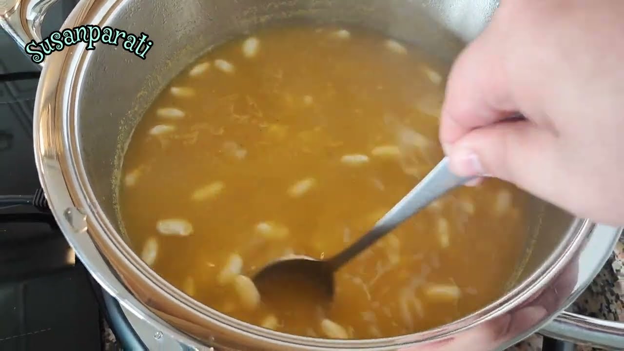 alubias viudas ó habas viudas en olla AMC con tapa rápida 