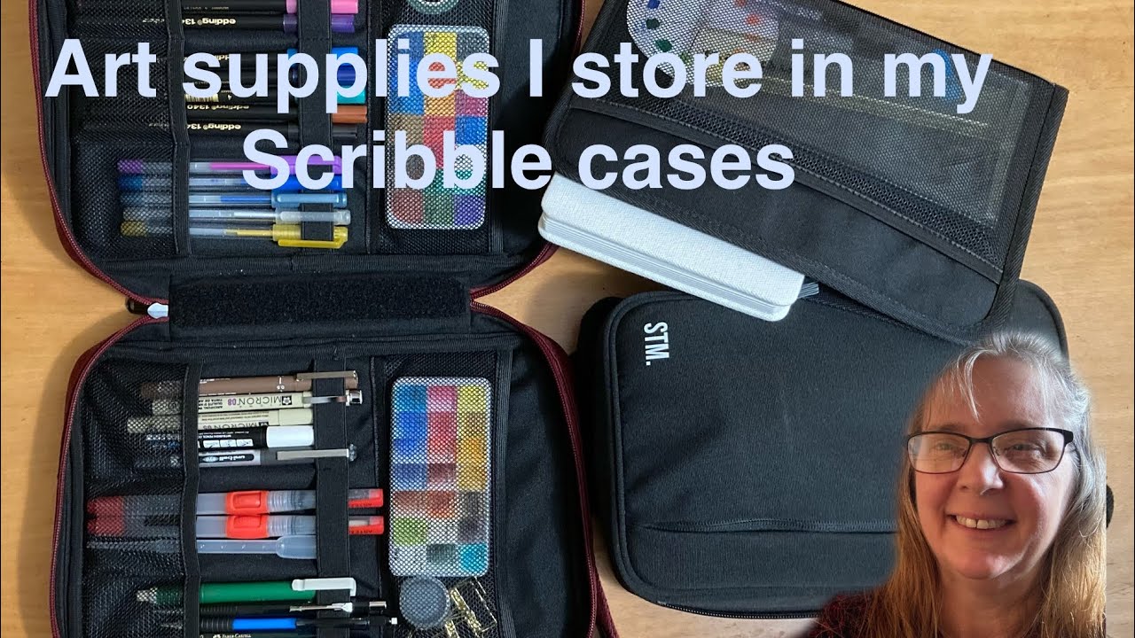 Which art supplies I store in my drawing  case and painting case.