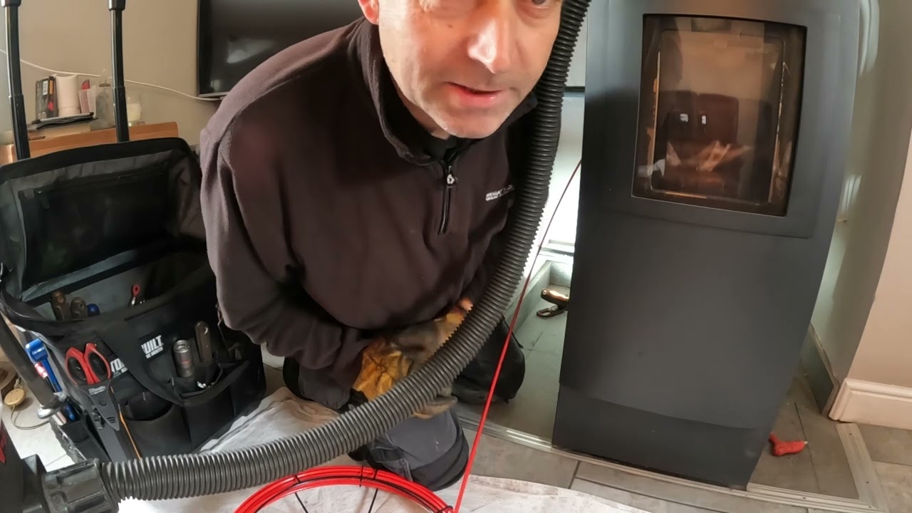Windhager pellet boiler flue way cleaning.