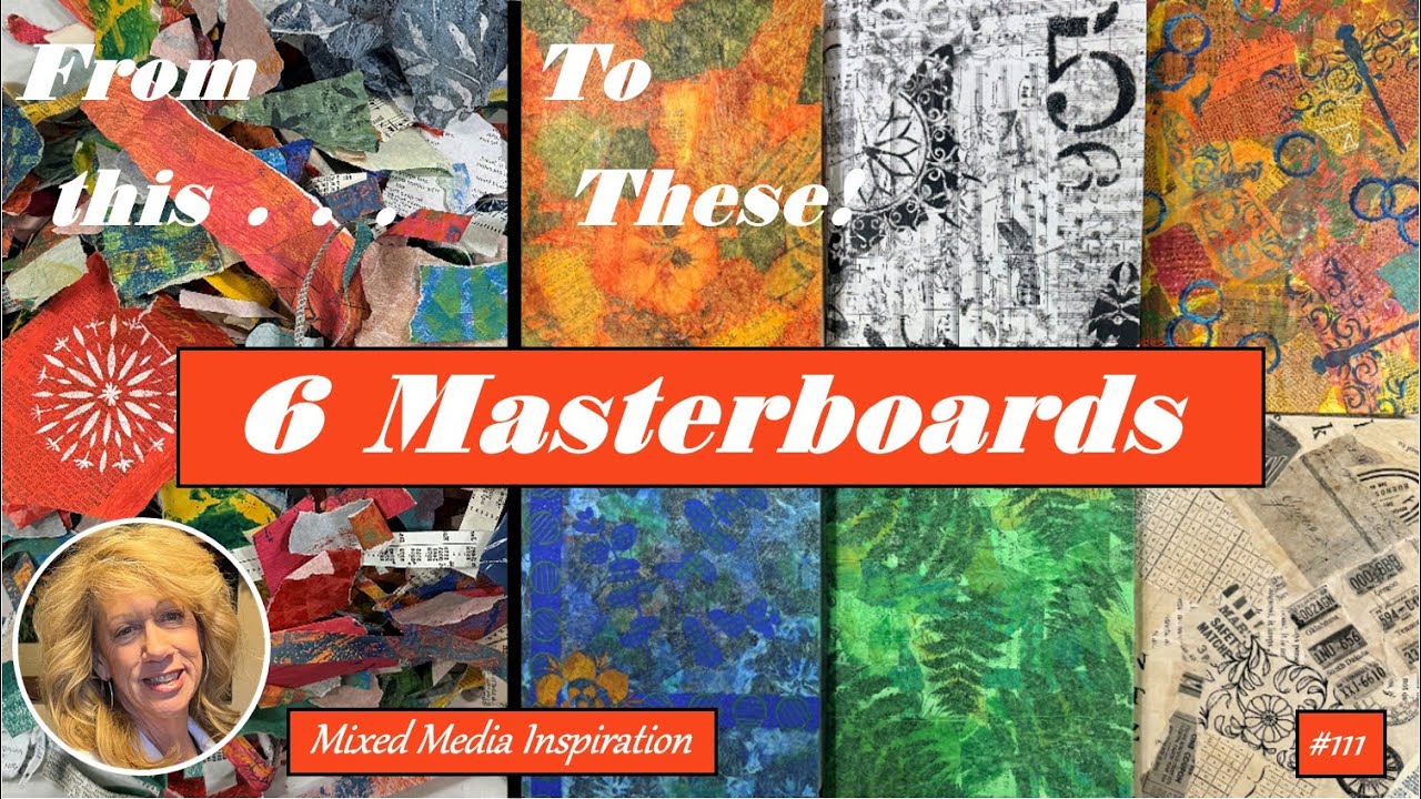 Mixed Media | Masterboard fun with left over gel prints & collage papers