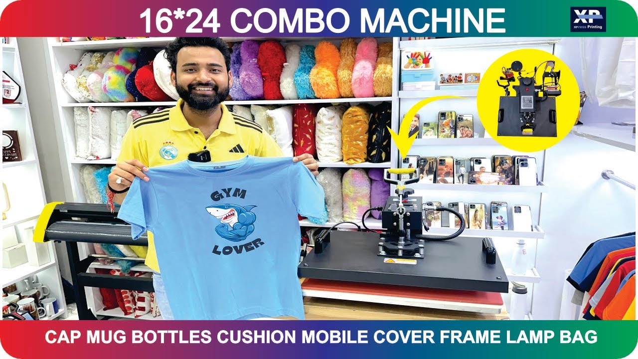 16x24 Combo 5 in 1 Heat Press Machine Unboxing Xpress Printing Noida Shekhar rana