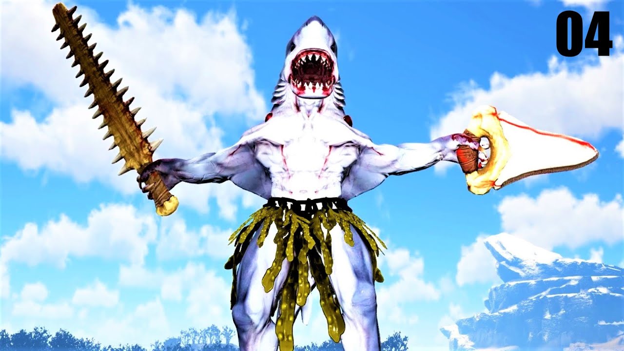 WERESHARK SHARK PEOPLE TIBUR! (FJORDUR MEGA MYTH MODDED) ARK SURVIVAL EVOLVED E04