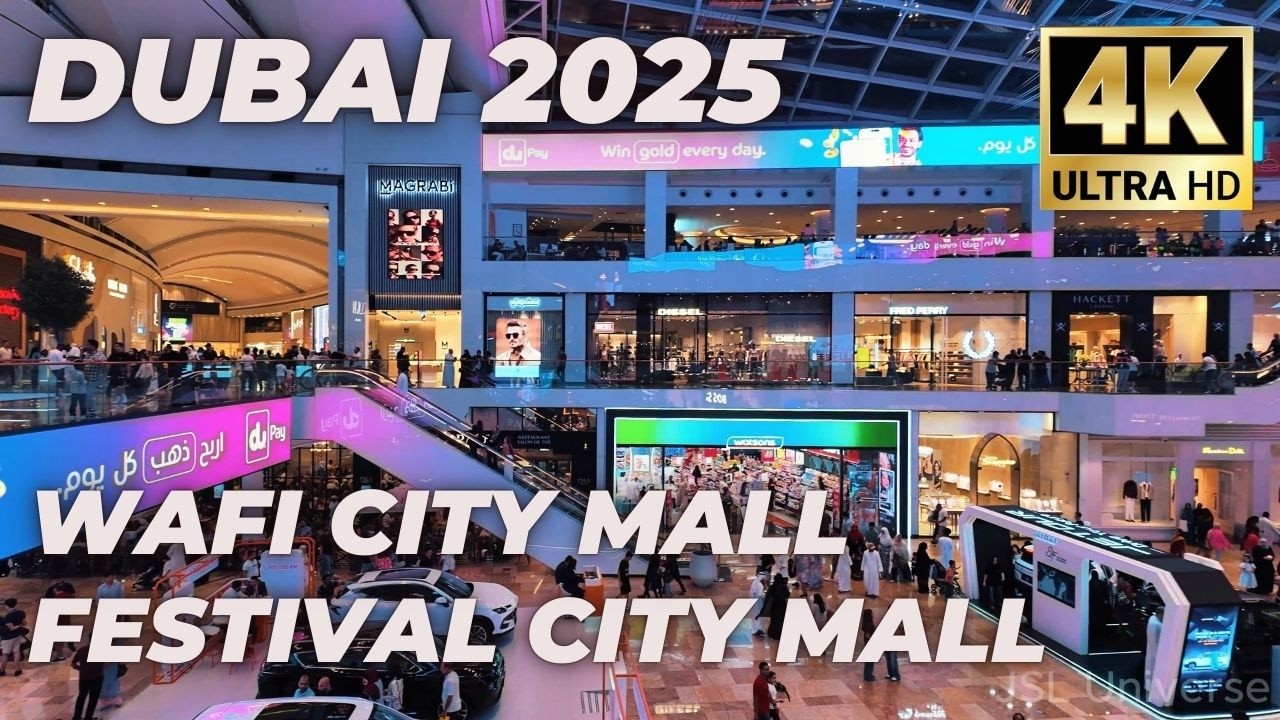 Dubai [4K] Festival City Mall & Wafi City Mall -  Stunning Walking Tour 2025 🇦🇪