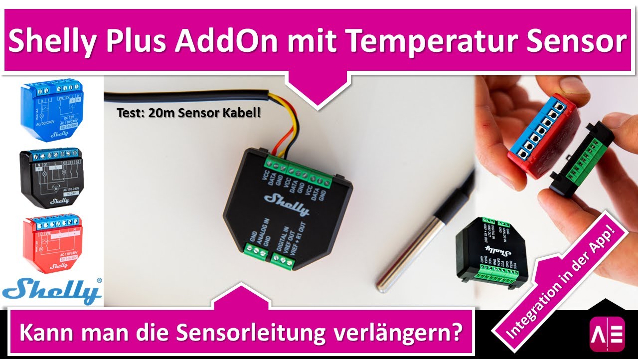 Shelly Plus AddOn mit Temperatur Sensor! Kann man die Sensorleitung verlängern?