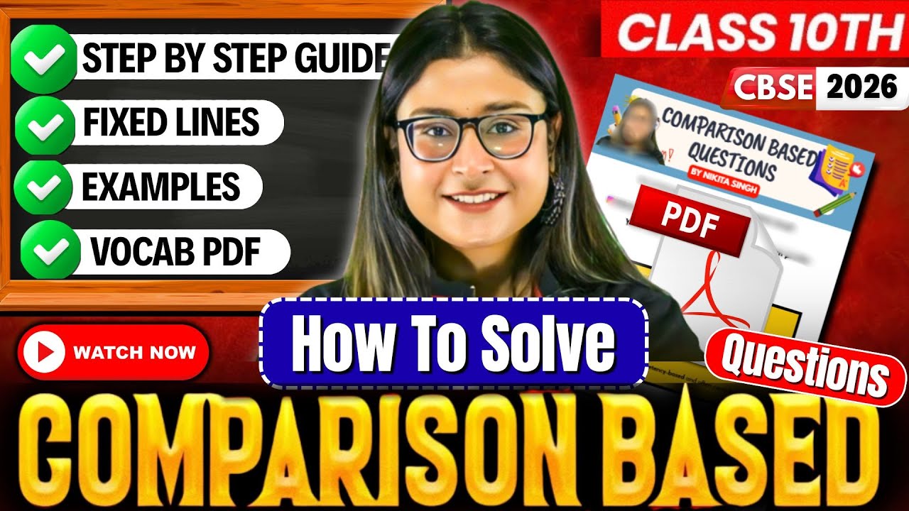 Most Expected Comparison Based Questions | Class 10 English | CBSE 2026 | Nikita Singh