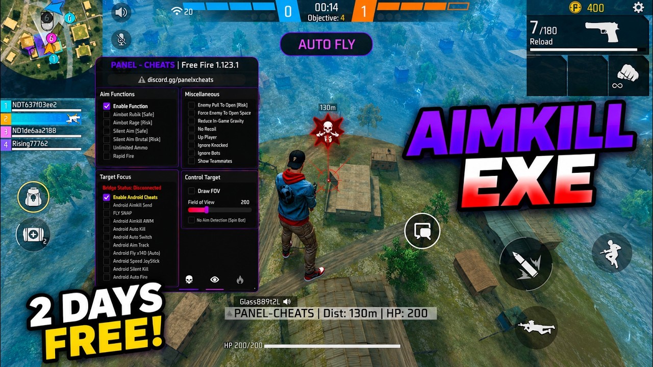 FREE FIRE PC 💻 PANEL OB53 FREE AIM KILL EXE🎯 + BRUTAL HACK | 100% ANTIBAN SAFE NO OFFLINE BLACKLIST