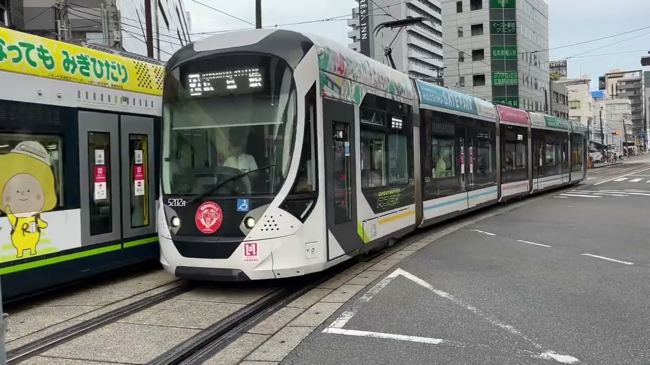 広島電鉄路面電車　2024.07.27 広島駅（夕方バージョン）