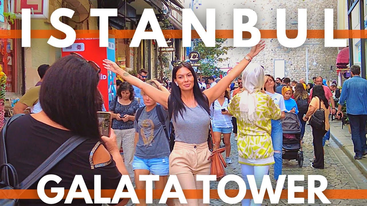 ISTANBUL TURKEY 2022 GALATA TOWER 1 OCTOBER WALKING TOUR | 4K ULTRA HD 60FPS