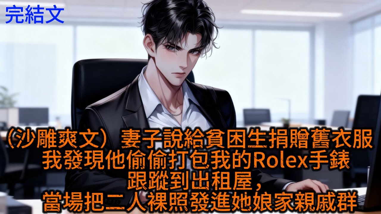 （沙雕爽文）妻子說給貧困生捐贈舊衣服，我發現她偷偷打包我的Rolex手表,跟蹤到出租屋，當場把兩人裸照發進他娘家親戚群  #柳如煙 #爱情 #爽文 #情感 #一口气看完 #感情 #完結文 # #二次元