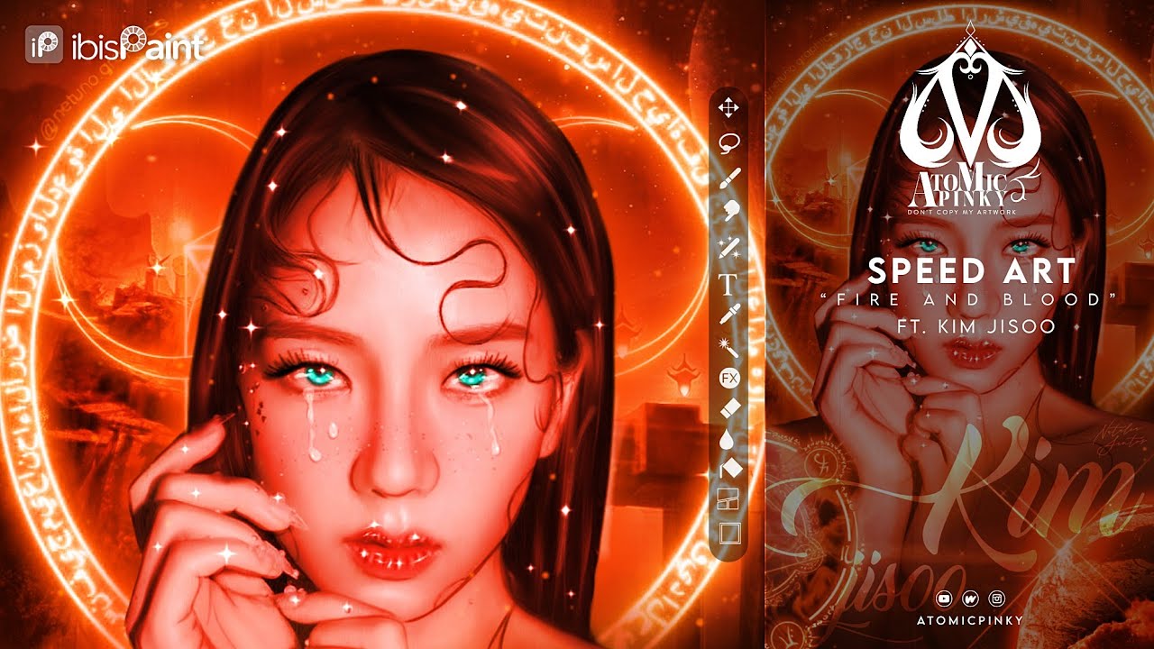 Speed Art: Kim Jisoo “Fire and Blood” Edit | ibisPaint X