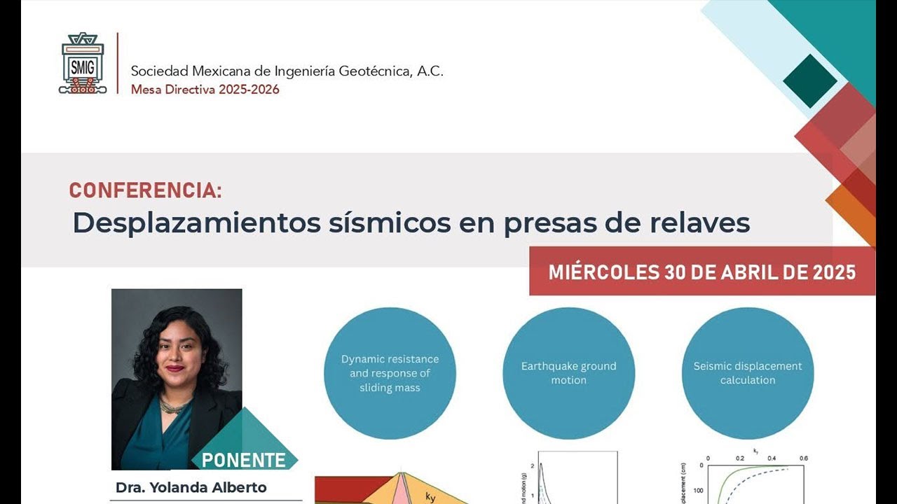 Conferencia | Desplazamientos sísmicos en presas de relaves