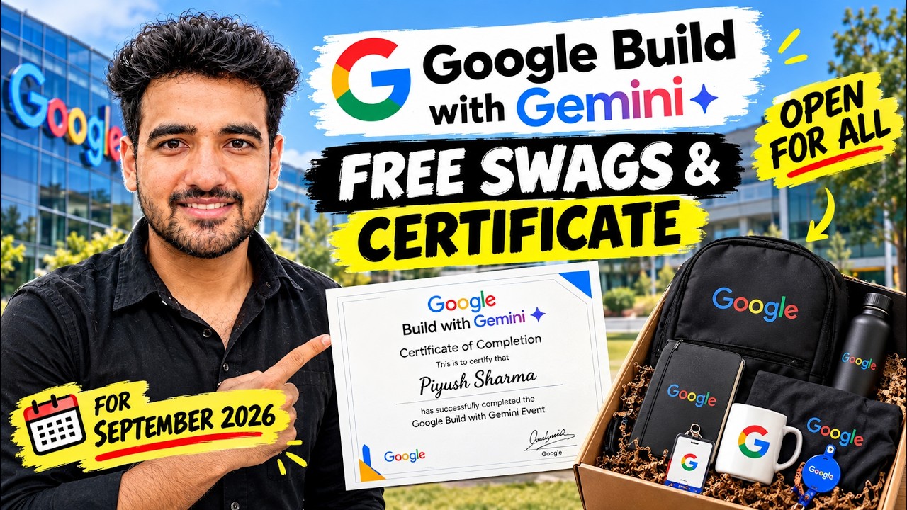 Google Free Swags & Certificate for Everyone! Learn Gen AI Bootcamp in September 2026 | Part 3