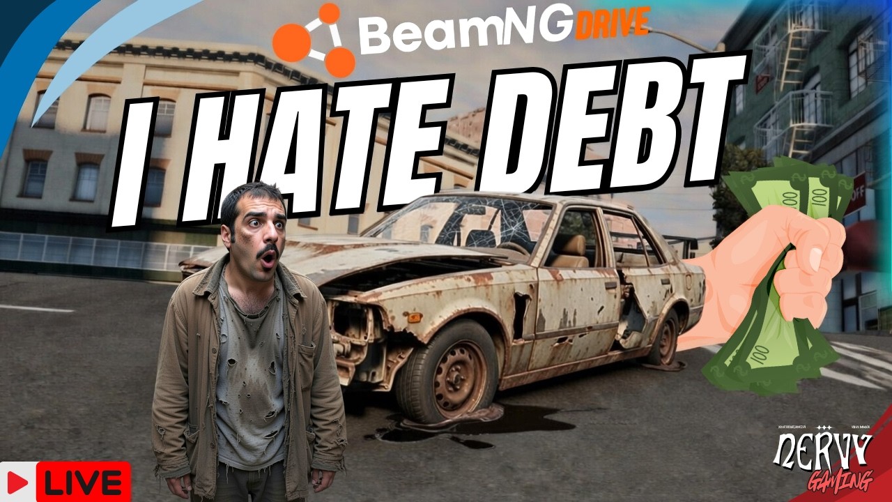🔴LIVE : GETTING OUT OF DEBT... I'm SO BROKE! - BeamNG.Drive RLS Career Mode ( Hardcore )