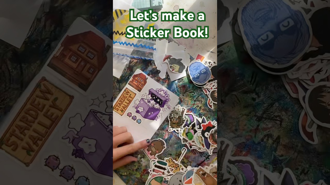 Make a Sticker Book with me! #art #artandcraft #artist #sticker #books