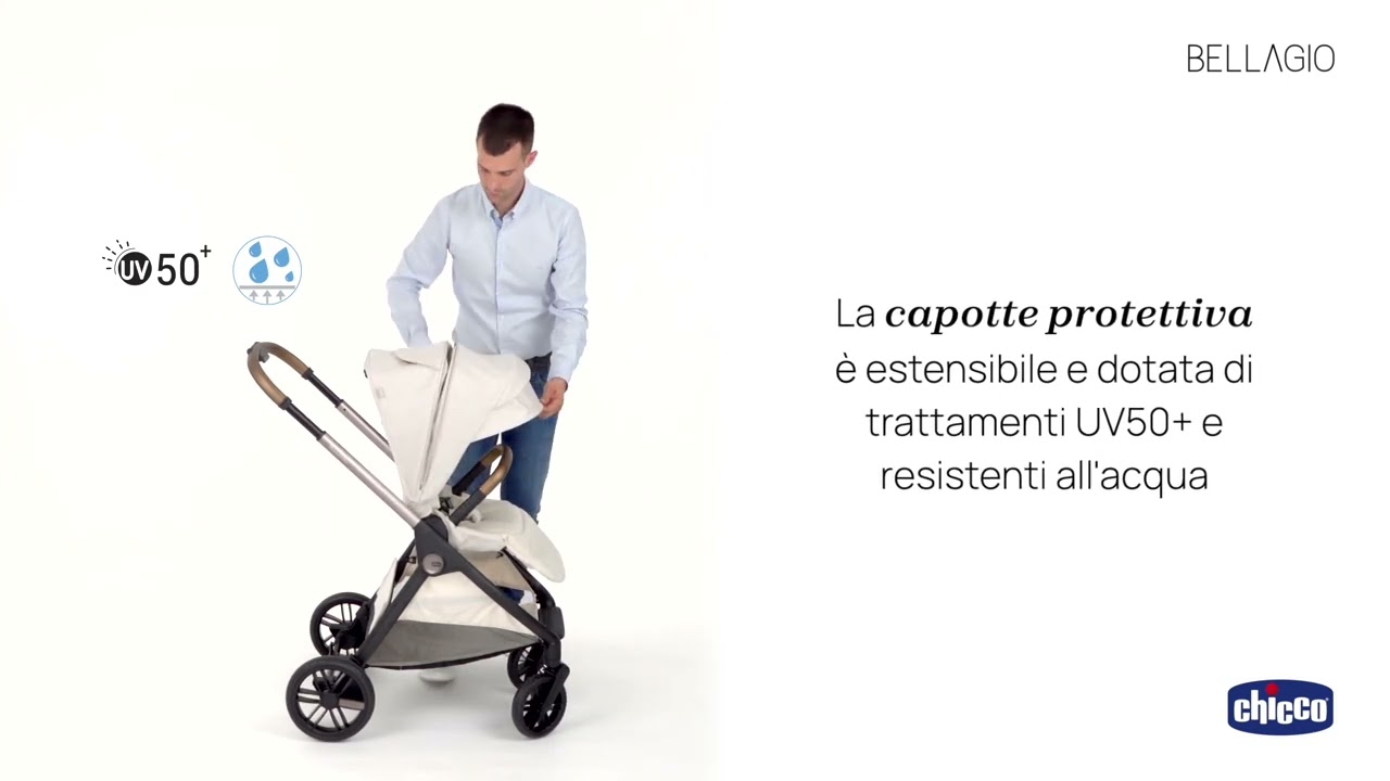 Bellagio: il passeggino modulare elegante con chiusura automatica