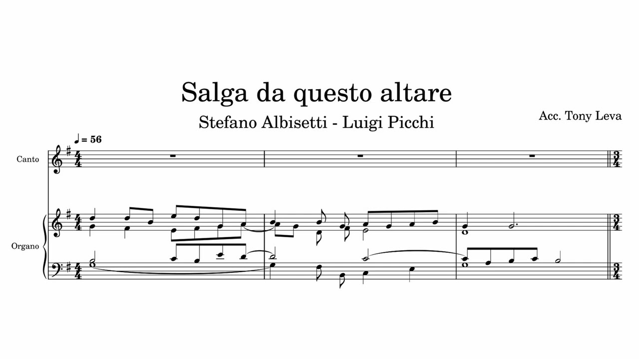 ACCOMPAGNAMENTI ORGANISTICI = 119) Salga da questo altare (S. Albisetti  - L. Picchi)