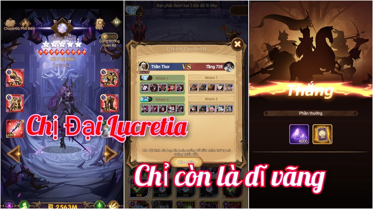 Afk Arena | Tiêu điểm Tướng Chị Đại Lucretia chỉ còn là dĩ vãng | Thánh Địa Afk
