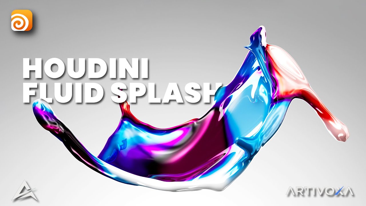 Houdini Tutorial | EASY COLORFUL FLUID SPLASH