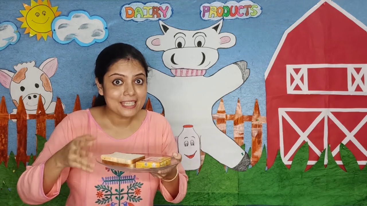 Let Us Learn Dairy Products - Milk, Butter, Cheese, Yogurt, Ghee, Ice Cream| Dairy Products for Kids