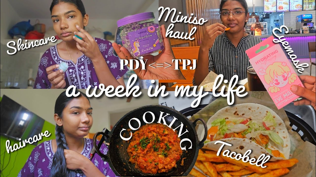 A Peaceful Week In My Life✨️ trying *TACOS* for the first time | Miniso haul | back to hometown