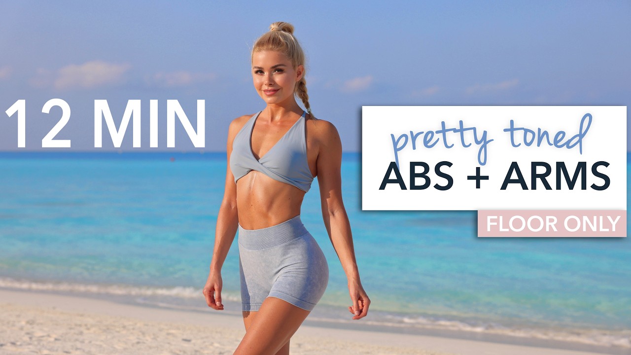 12 MIN PRETTY ABS + ARMS I floor only, creative exercises, Pilates inspired I No Equipment