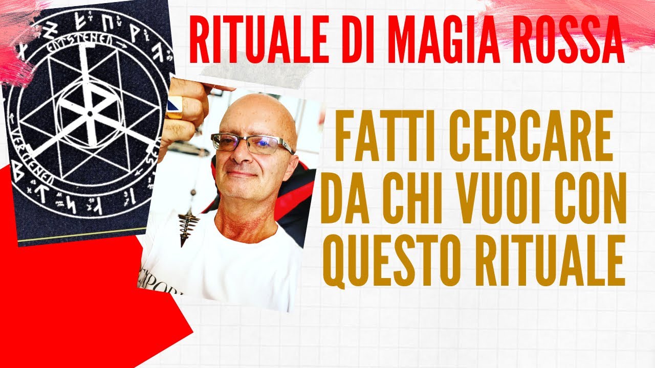 CHIAMAMI!!! Mandami un Messaggio :  RITUALE DI MAGIA ROSSA per Farti Cecare da Chi Vuoi