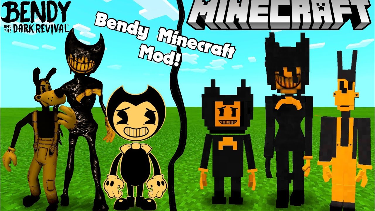 Bendy and the Ink Machine in MINECRAFT! (BATIM Minecraft | Mod Showcase)