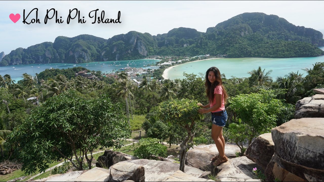 PHI PHI ISLAND - VIEWPOINT ON TOP OF THE HILL IN THAILAND