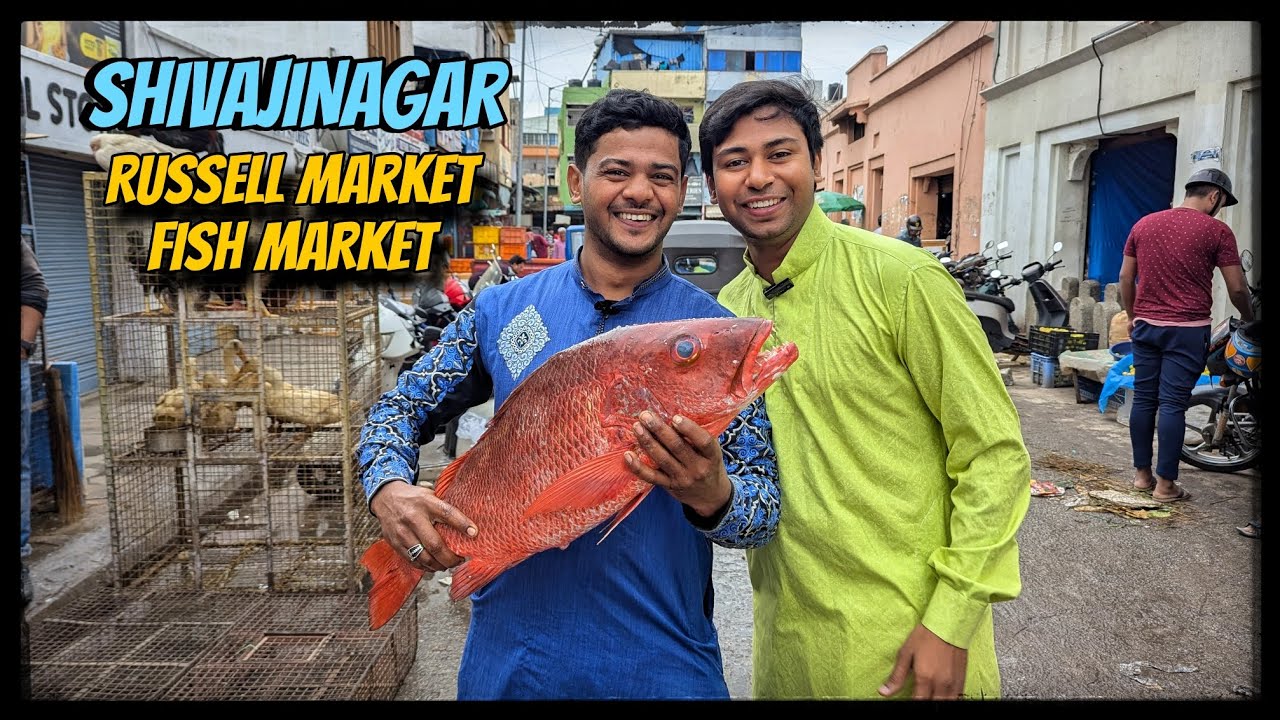 Russell Fish Market Shivajinagar Wholesale Fish Market Bangalore Full Detail Video