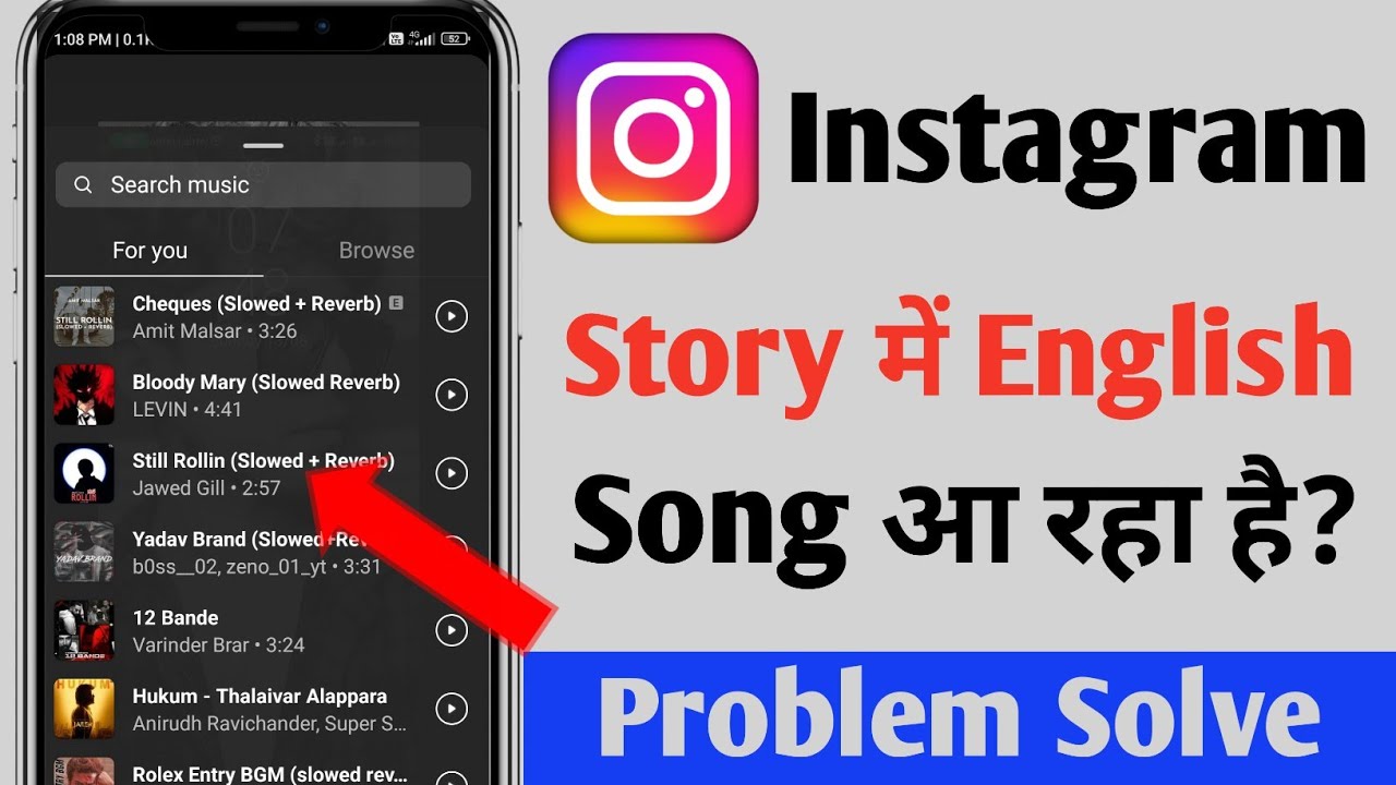 Instagram story par sirf English song aa raha hai | Instagram music no result found | Problem solve