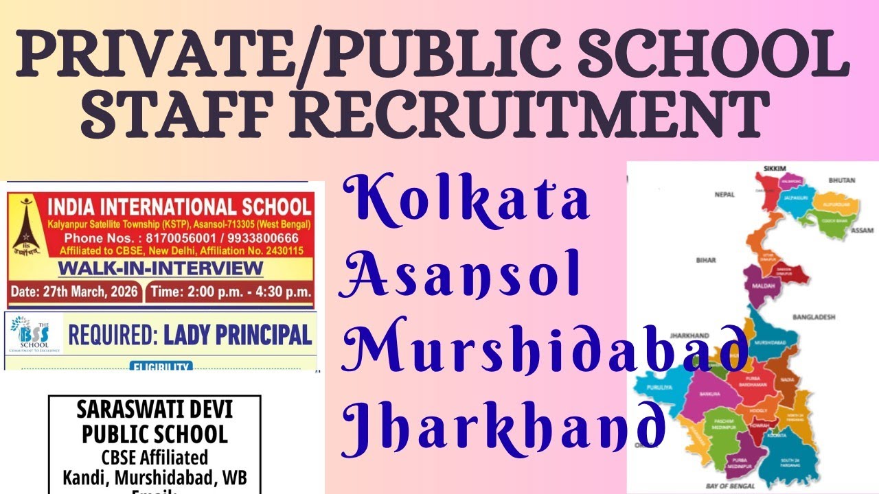 West Bengal Private School Teacher Recruitment Advertisement 2026