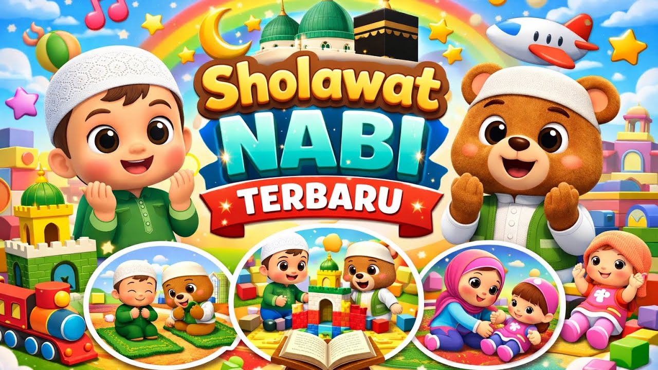 Sholawat Bersama Bibo si Beruang Muslim | Animasi 3D Ruzain Kids 🧸