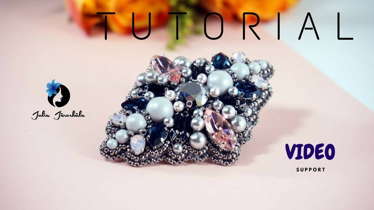 Video Tutorial DIY | Tutorial Brooch | Jewelry Making | Brooch Swarovski | Royal