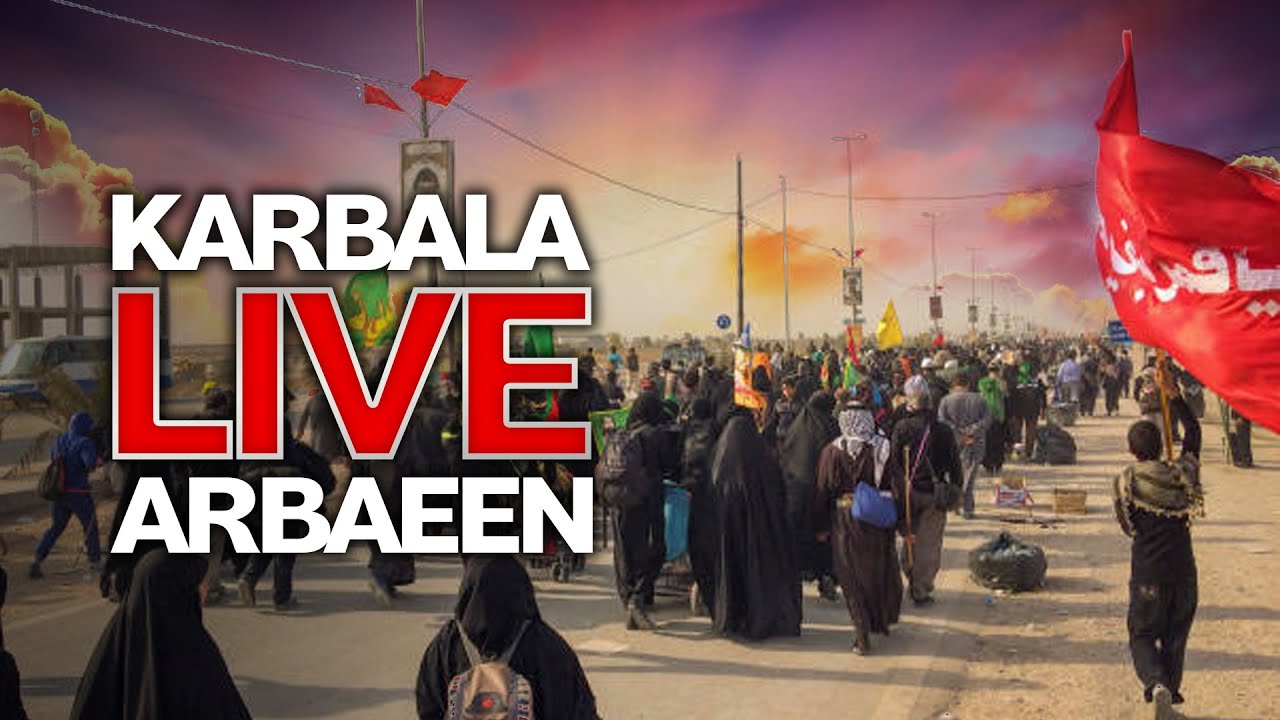 KARBALA ARBAEEN LIVE - 🏴 Road from Najaf to Imam Hussain's (AS) Shrine