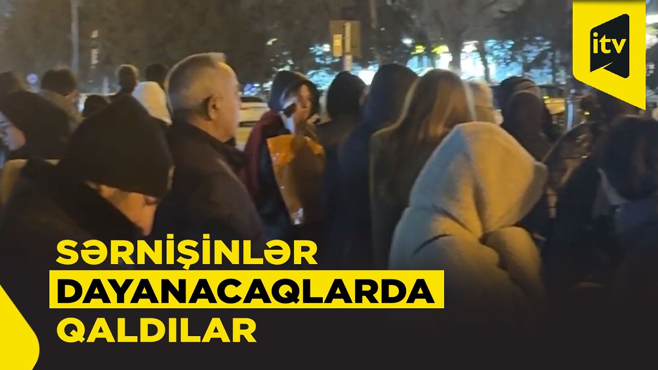 525 nömrəli marşrut avtobusunu gözləyənlər yolda qaldılar