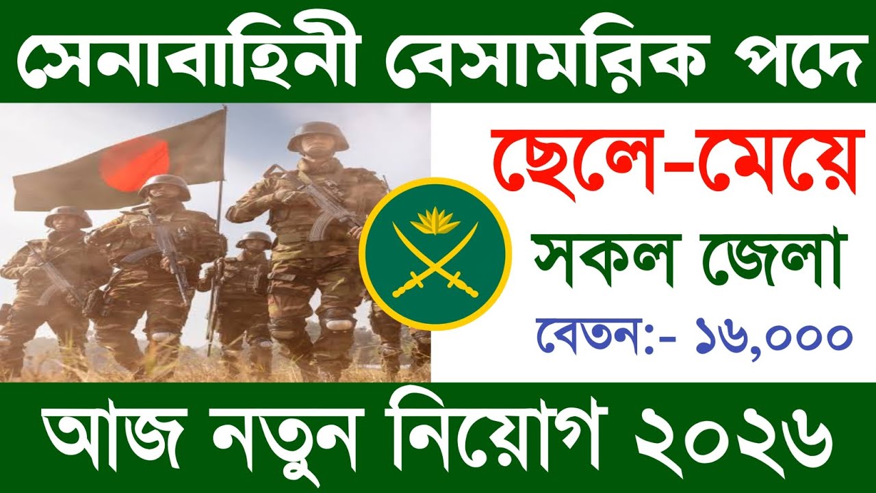Bangladesh Army Civilian Recruitment 2026 | Army Civilian Job Circular 2026 | Salary 16,000+ | Ap...