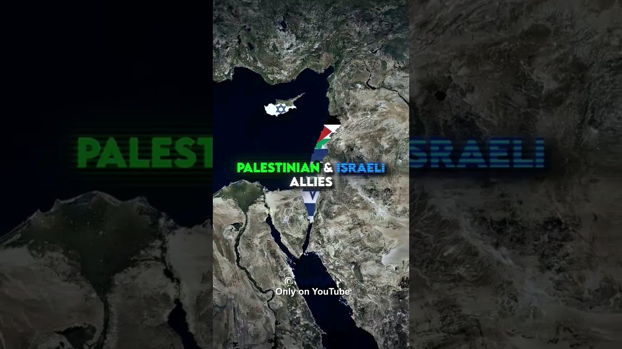 Palestinian Vs Israeli Allies 🤝 #geography #shorts