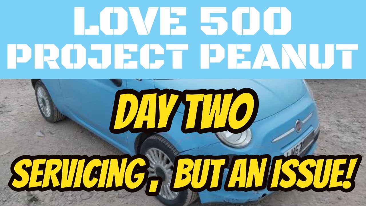 Project Peanut - Day 2 - Cat S Fiat 500 Lounge with 115K miles. A few small issues? Copart Salvage