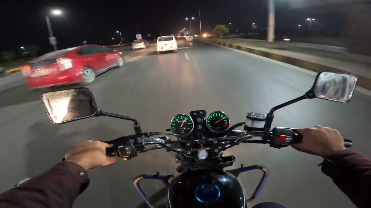 Thrilling Riding Bike at Night 4K POV Ride | Streets Of Pakistan 🇵🇰 |  Islamabad Highway | 2022