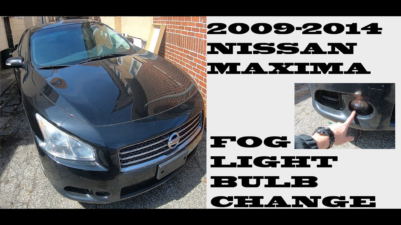 How to change remove FOG light bulb Nissan Maxima 2009-2014