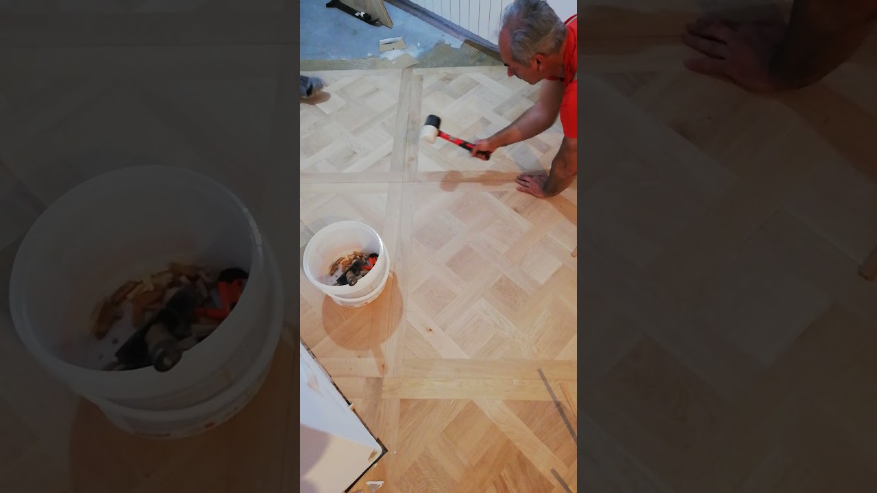 Pose parquet de Versailles / Laying Versailles parquet flooring