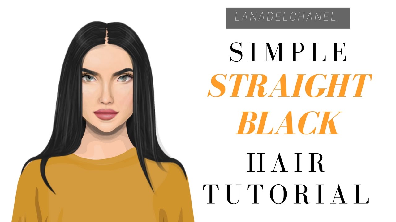 Straight Black Wig | Stardoll Hair Design Tutorial | LanaDelChanel.