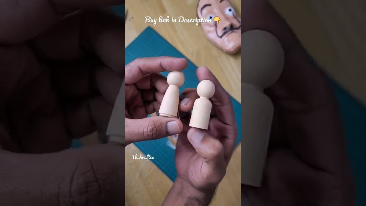 Wooden Peg Dolls Couple #shorts