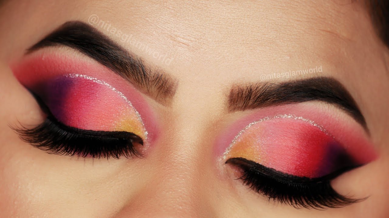 Colourful Half Cut Crease Indian/Bangladeshi Bridal Eye Makeup Tutorial | Hooded Eyes